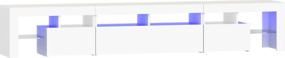vidaXL fehér TV-szekrény LED-lámpákkal 230x36,5x40 cm