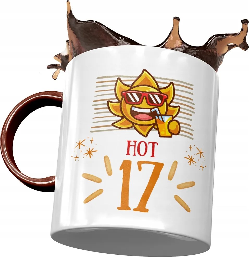 Bordó Bögre Születésnapra 17 17. 17. Ajándék Nyomtatott Fotóval