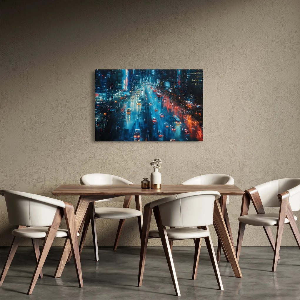 Kép - Nagyváros, olajfestmény (90x60 cm)