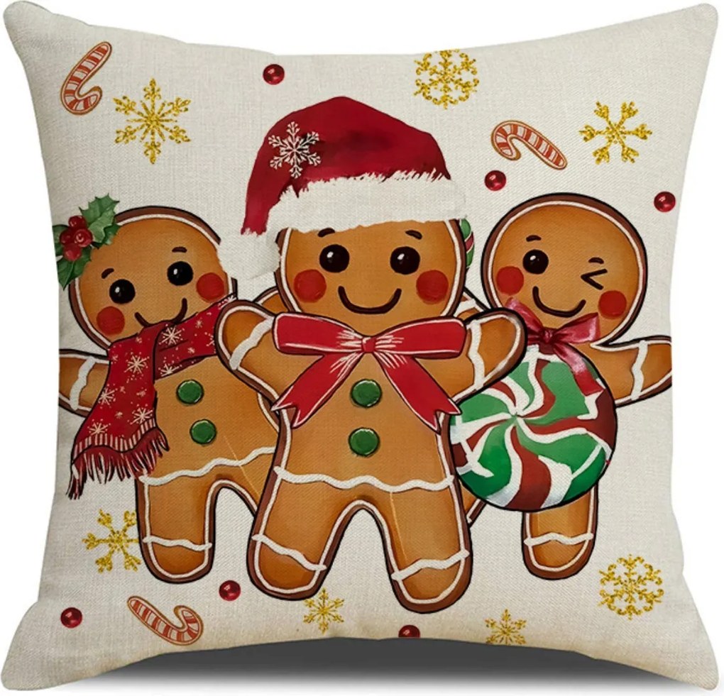 Ecarla karácsonyi párnahuzat 45x45cm Mézeskalács POD248