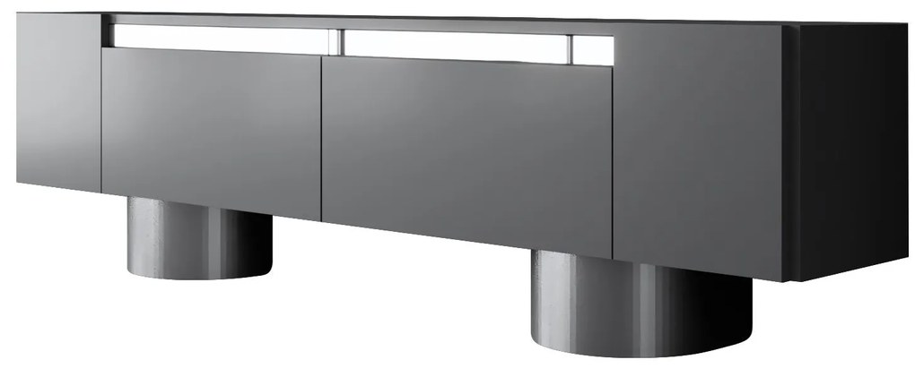 TV szekrény Bohem - Anthracite, Silver