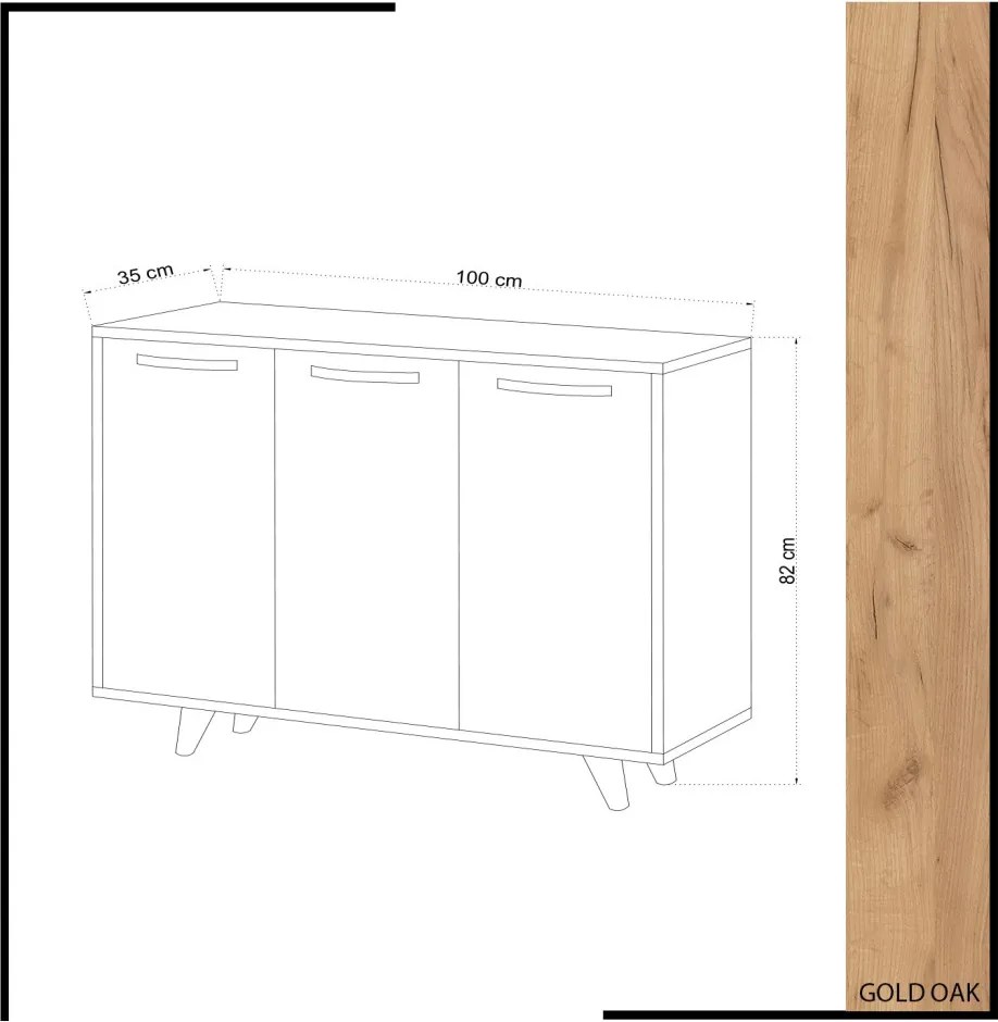 Piffa konyhaszekrény, 100 cm