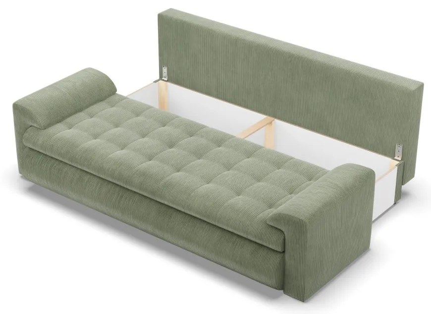 Tokio kanapéágy, kordbársony, zöld