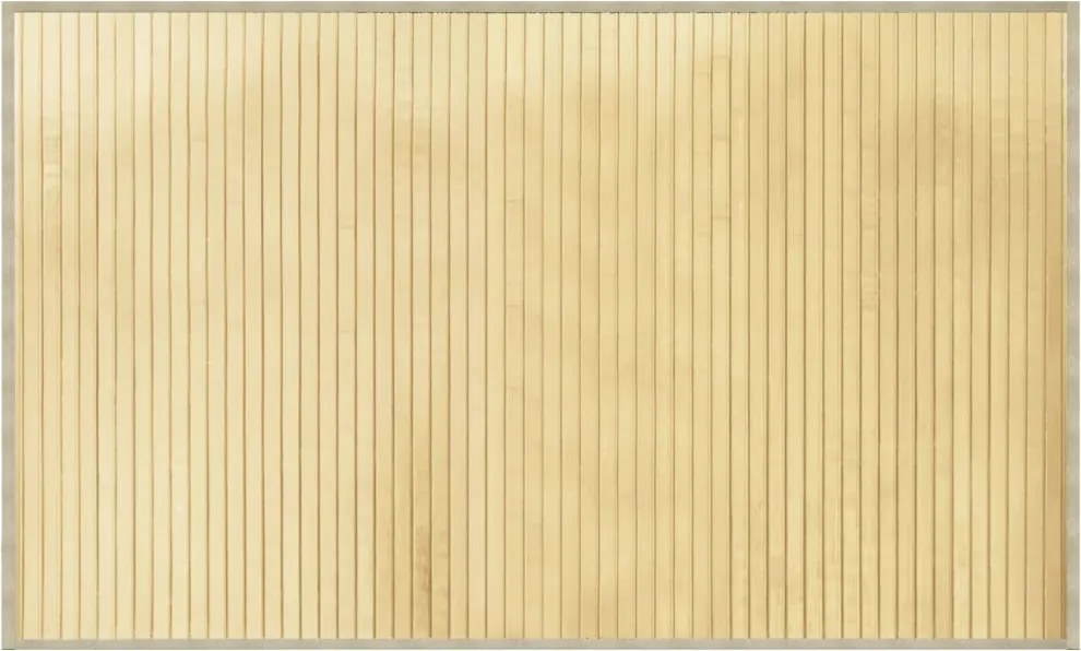 vidaXL négyszögletű világos természetes bambusz szőnyeg 60 x 100 cm
