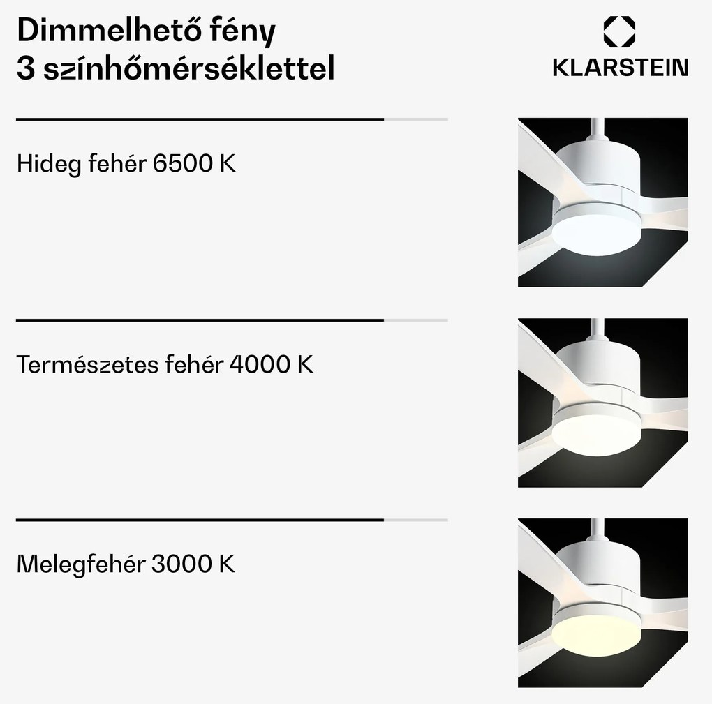 SkyBreeze Smart mennyezeti ventilátor, Beltéri és kültéri használat, Intelligens vezérlés, IP44, 40 dB