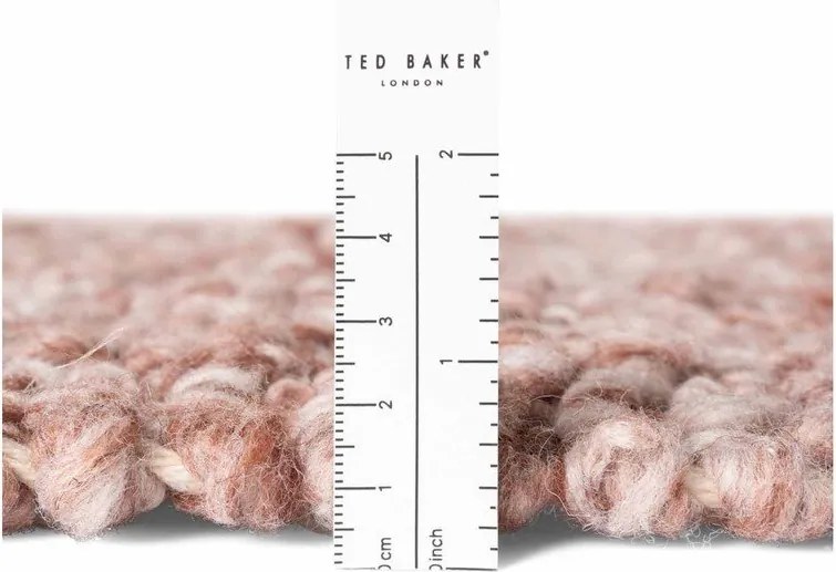Törtrózsaszín kézi szövésű buklé szőnyeg 200x290 cm Notting Hill Portobello – Ted Baker