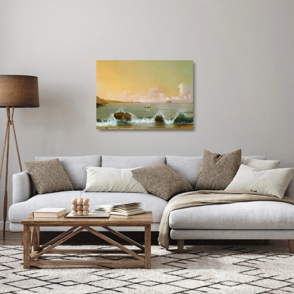 Üveg kép - Martin Johnson Heade, Rio de Janeiro Bay, reprodukciók (70x50 cm)