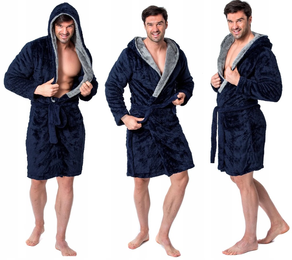 Fürdőköpeny Jordan Navy-Grey Men M