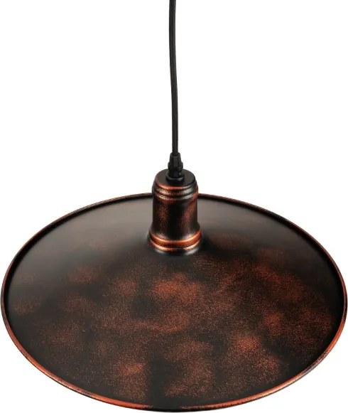 BRILAGI - Kábeles függeszték FORGE 1xE27/60W/230V, átm. 36 cm, patina/réz