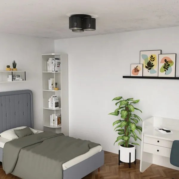 Felületre szerelhető csillár LOFT SHADE 3xE27/60W/230V fekete