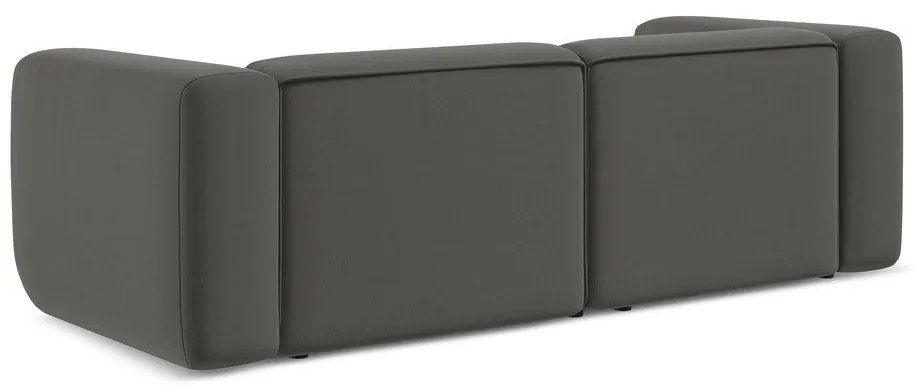 Szürke bársony kanapé 228 cm Ekahi – Makamii