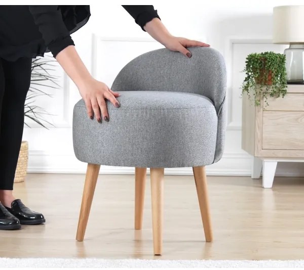 NIKI puff, átmérő 46 cm, elegáns szürke