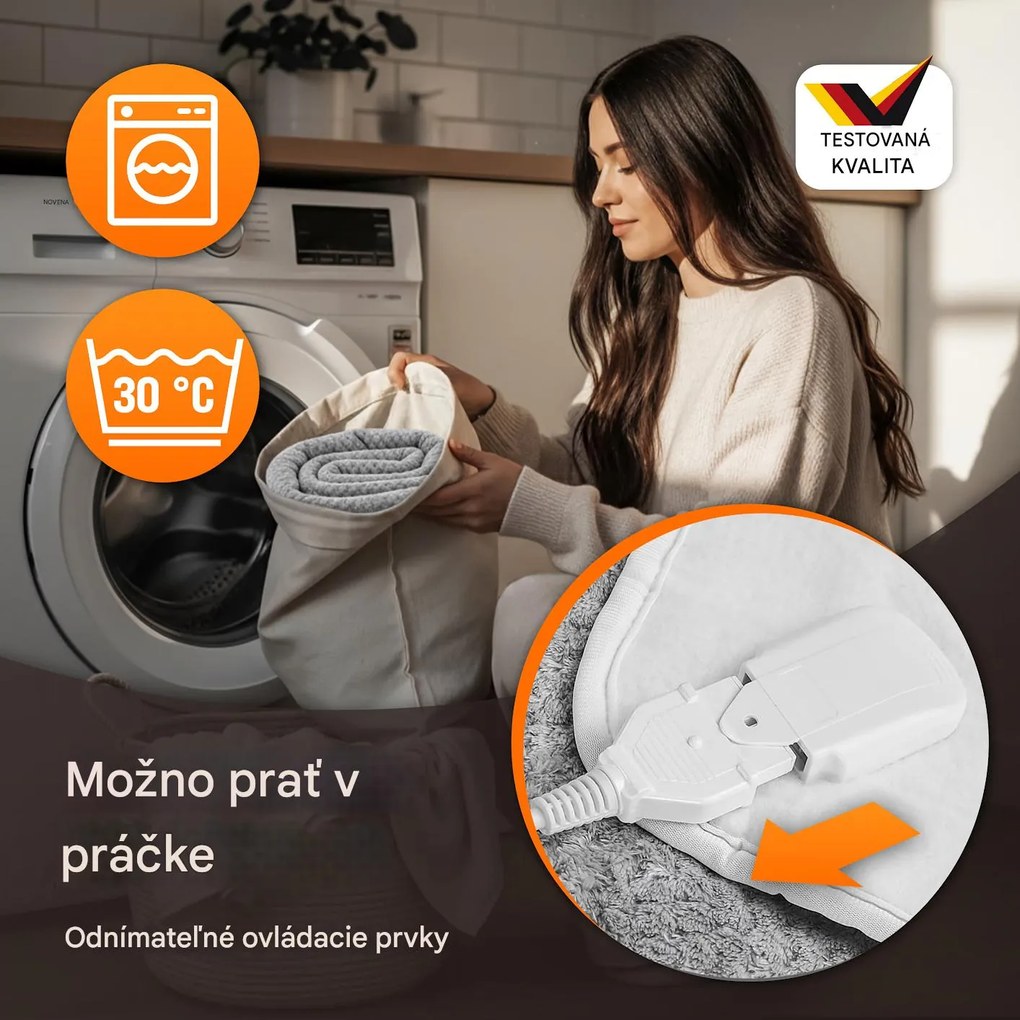 Deuba Polár takaró fűtéssel - szürke