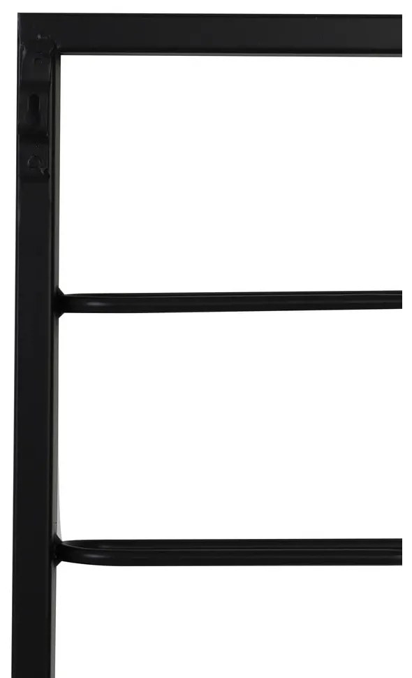 Fekete fali fém bortartó polcos állvány 42x120x6 cm Macaben – Light &amp; Living