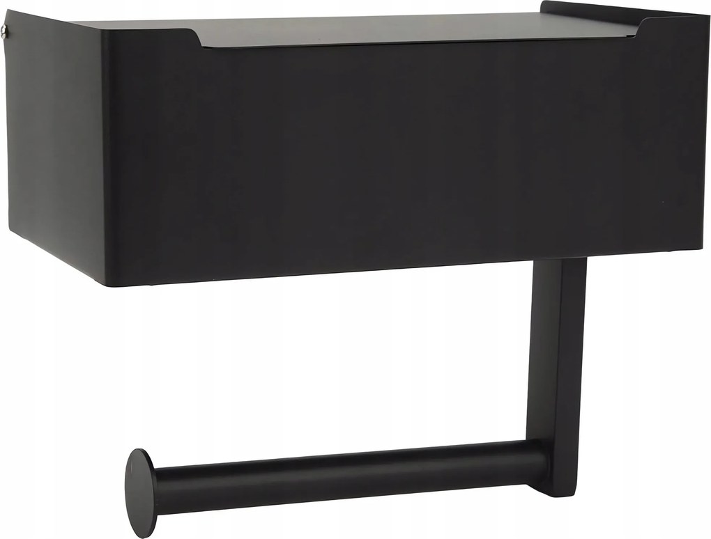 Verk 27242 WC-papírtartó polccal, fekete