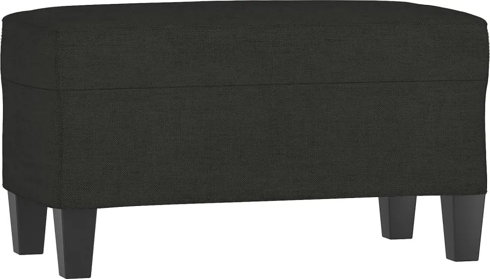 vidaXL fekete szövet pad 70 x 35 x 41 cm