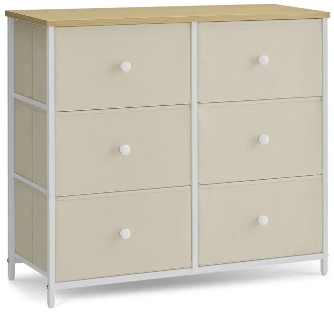 Bézs fém komód 80×30×71 cm WT
