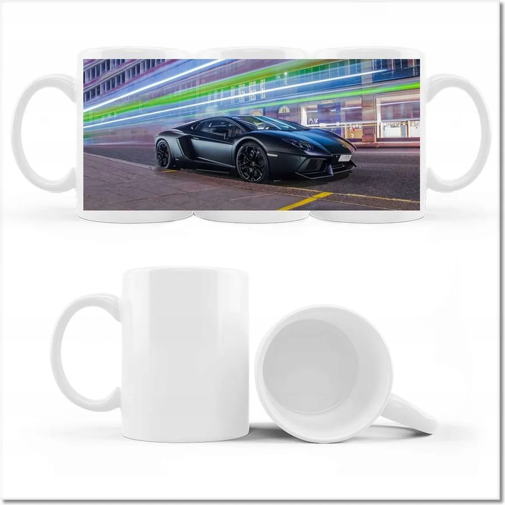 Fotó bögre Gyors autó száguld az éjszakában