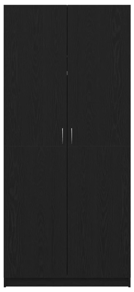 vidaXL Fekete tölgy Ruhásszekrény 90x52x200 cm Összeszerelt Fa