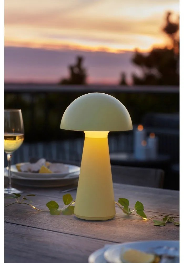 Sárga LED asztali lámpa távirányítóval (magasság 28 cm) Sam – Sirius