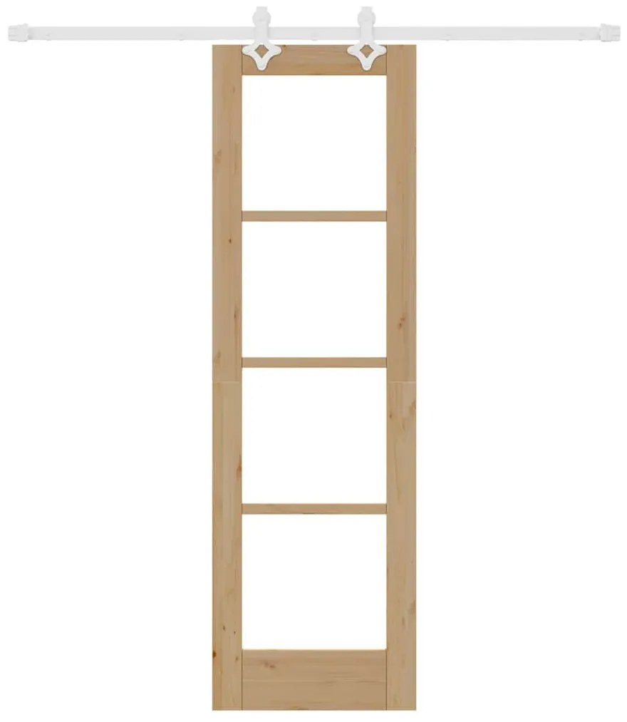 Csúszóajtó Barna 61 x 198.5 cm Fa és fém