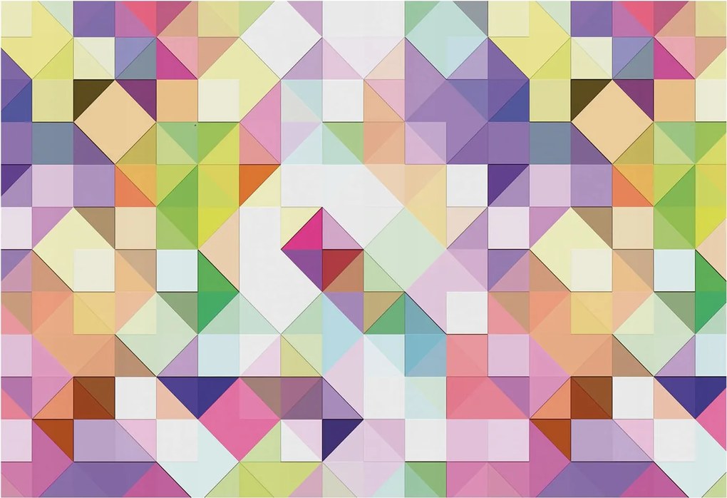 Fali fotótapéta előszoba konyhába Színes formák 152x104 Ragasztó