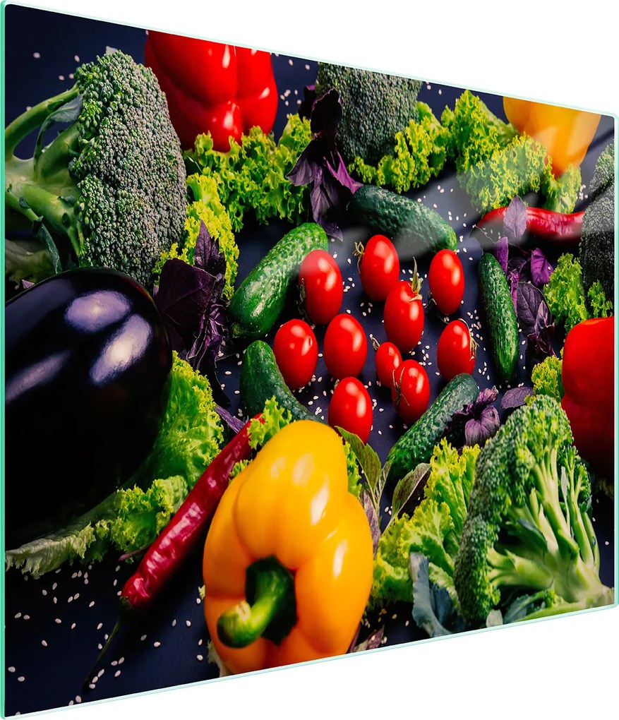 Üveg Vágódeszka 52x30 Zöldség Edzett Üveg