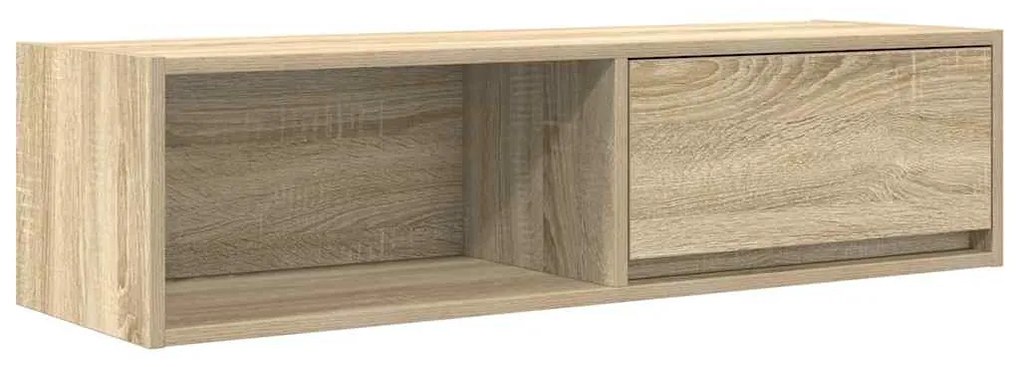 2 db sonoma tölgy színű szerelt fa TV-szekrény 100x31x25,5cm