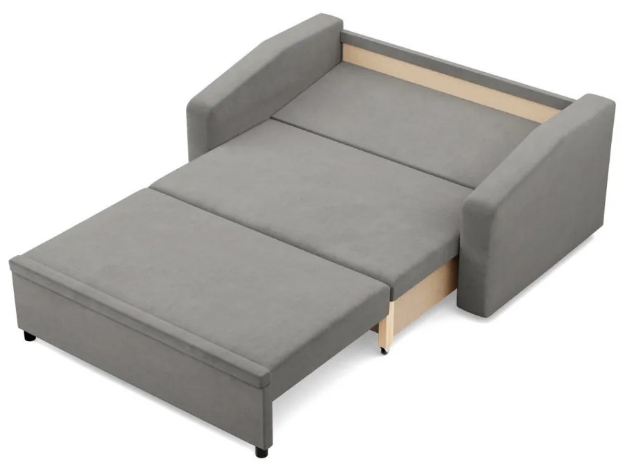 Zeus kanapé, bársony, hab töltet, döntött kartámasz, világosszürke