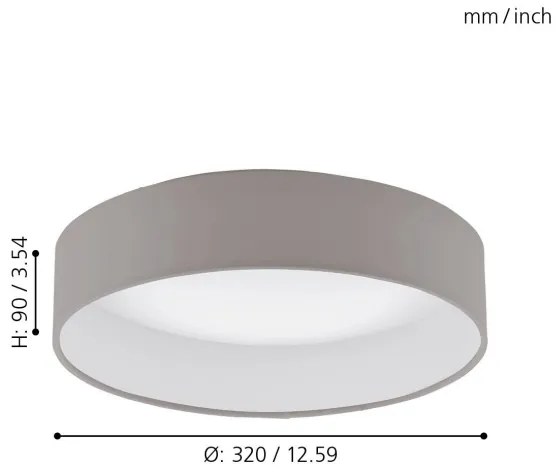 Eglo 93949 - LED Mennyezeti Lámpa PALOMARO LED/12W/230V