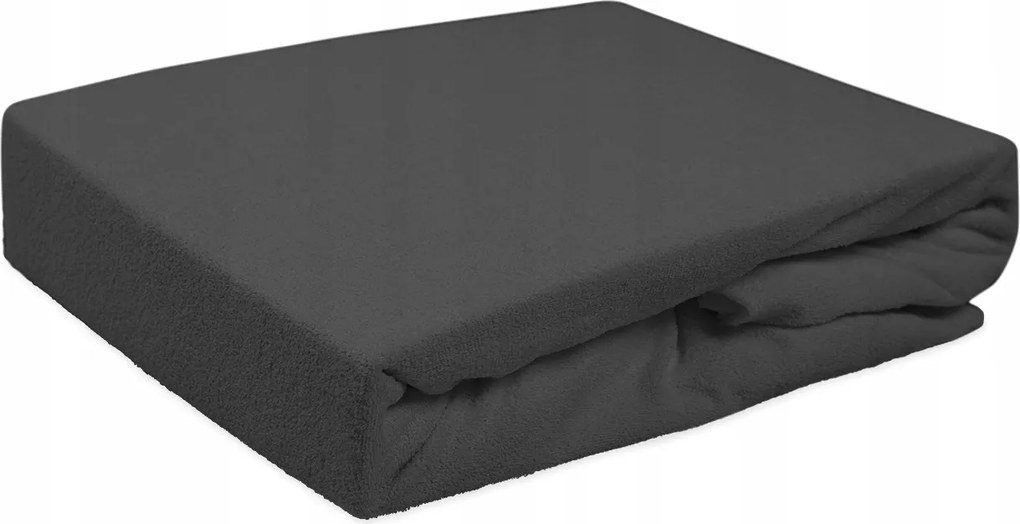 Gumis frottír lepedő 220x200 antracit