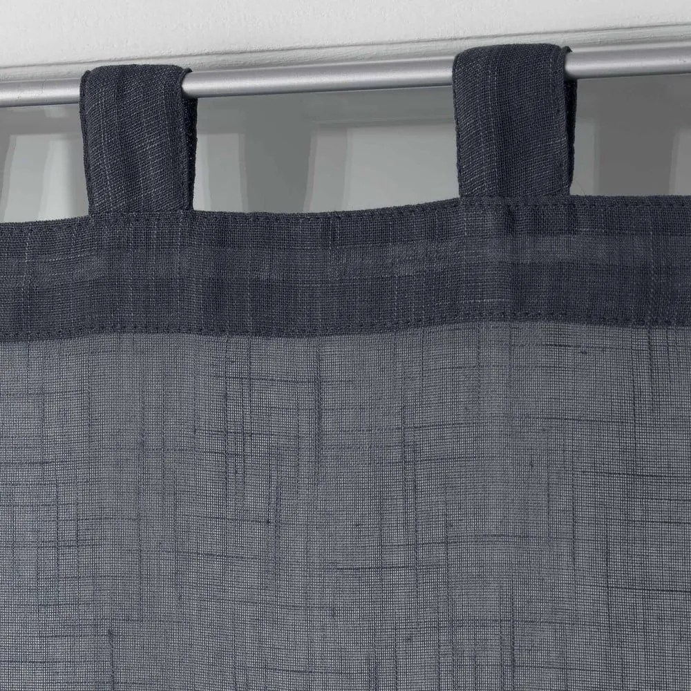 Antracitszürke átlátszó függöny szett 2 db-os 60x160 cm Zazy – douceur d'intérieur