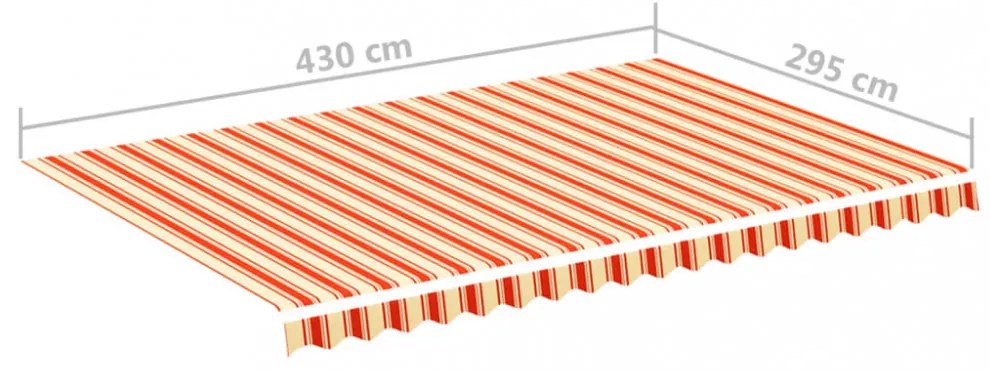sárga és narancssárga csere napellenző ponyva 4,5 x 3 m