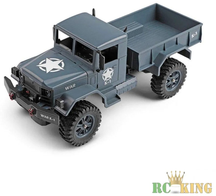 Nagy WLToys Full Finomvezérlésű 1:12 Dodge Military Truck Pakolható M35 2.4GHz 4WD Katonai Teherautó Modell 1.2Kg Teherbírás 15km/h