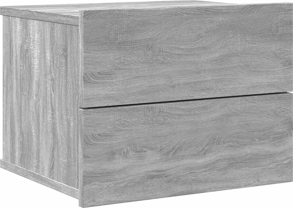 vidaXL szürke sonoma színű szerelt fa éjjeliszekrény 40 x 30 x 30 cm