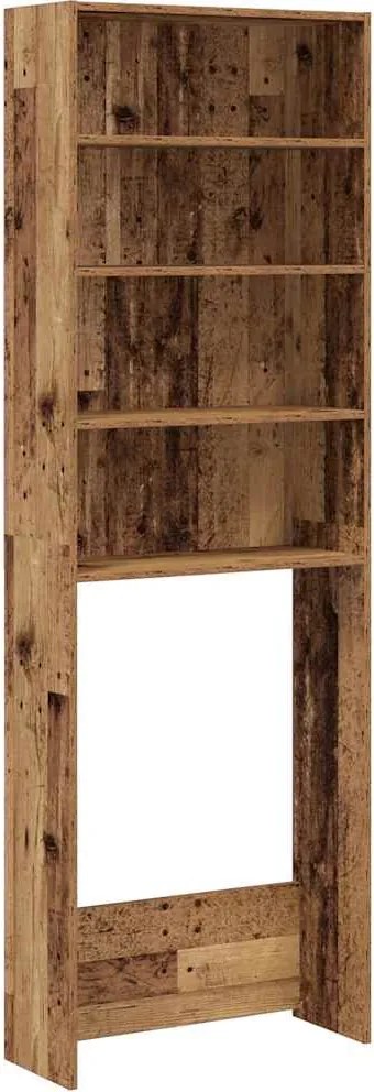 vidaXL Mosógép szekrény régi fa 64x24x190 cm