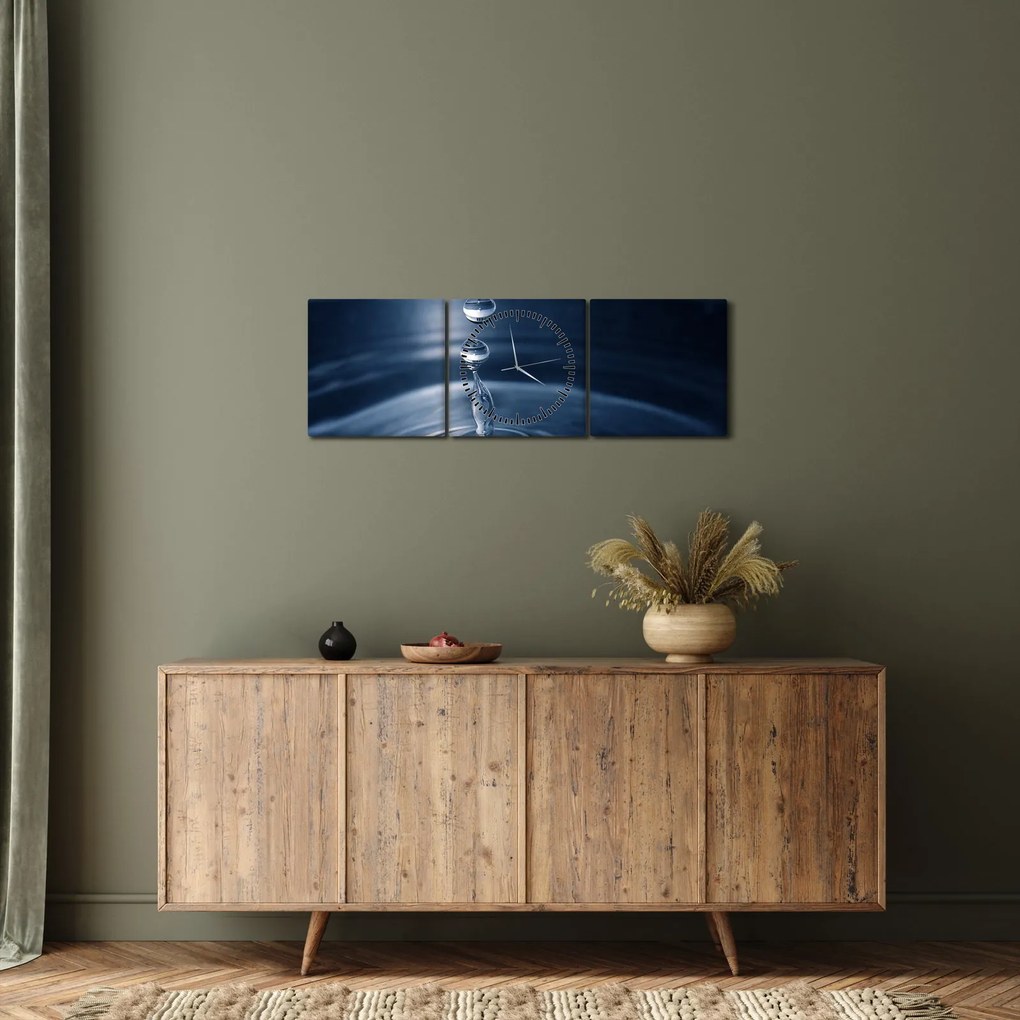 Kép - Cseppek (órával) (90x30 cm)