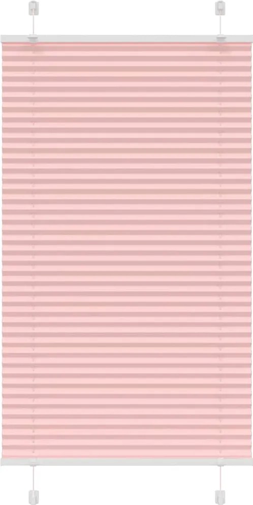 vidaXL pliszírozott redőny rózsaszín 75x100 cm szövetszélesség 74,4 cm