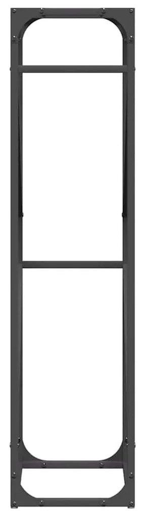 fekete hidegen hengerelt acél tűzifatároló 40x25x100 cm