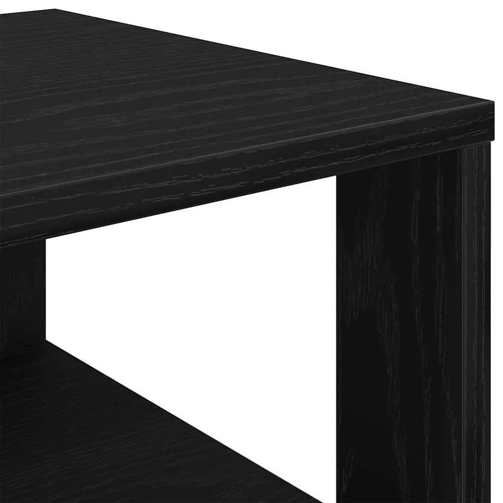 fekete szerelt fa cipőtároló szekrény 61x32x70 cm