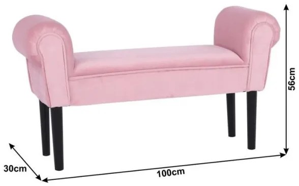BURDA Velvet fáradt rózsaszín/fekete pad