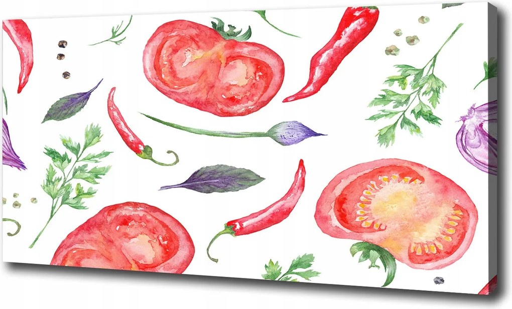 Vászonkép Paradicsom és fűszerek 100x70cm