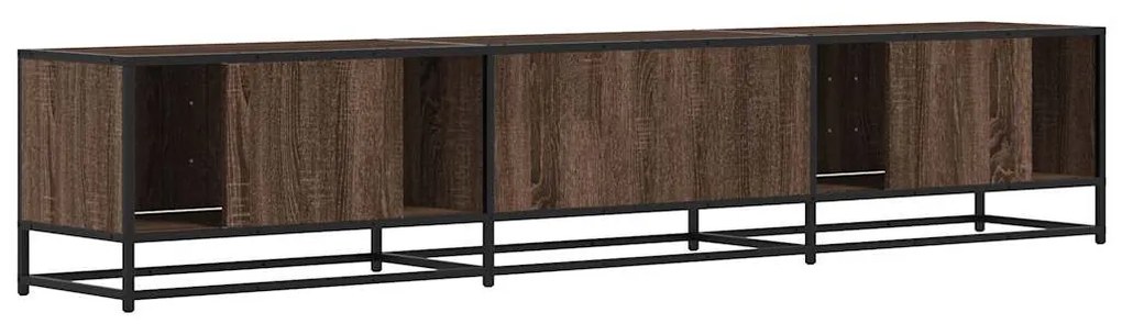 barna tölgy színű szerelt fa TV-szekrény 210 x 35 x 41 cm