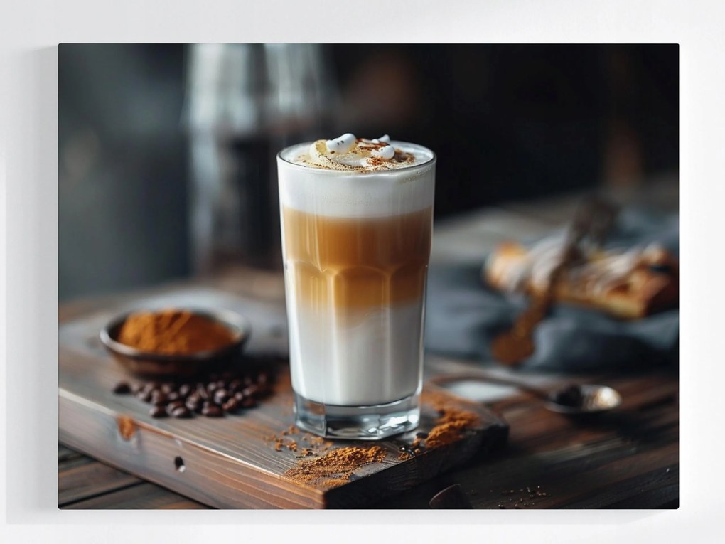 Poszter Kávé Latte Macchiato Kávézó Coffee Cafe 80x60