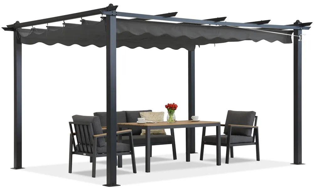 Kerti pavilon Barbados 3x4 m antracit Garden Point