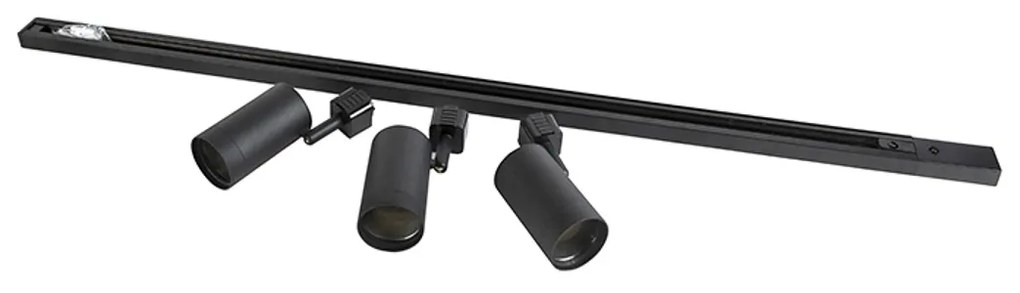 Okos fekete sínrendszer 3 WiFi GU10-es lámpával, 1 fázisú - Iconic Jeana