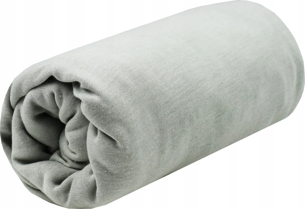 Jersey lepedő 200×220 cm gumis pamut szürke puha