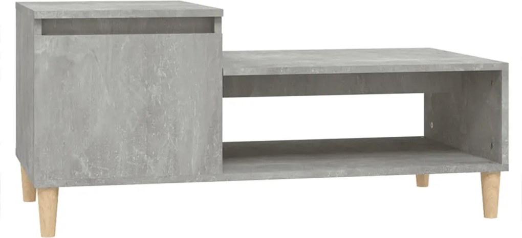 vidaXL betonszürke szerelt fa dohányzóasztal 100 x 50 x 45 cm