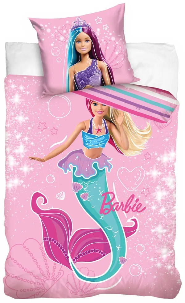 Pamut ágynemű BARBIE Mermaid 140x200 cm