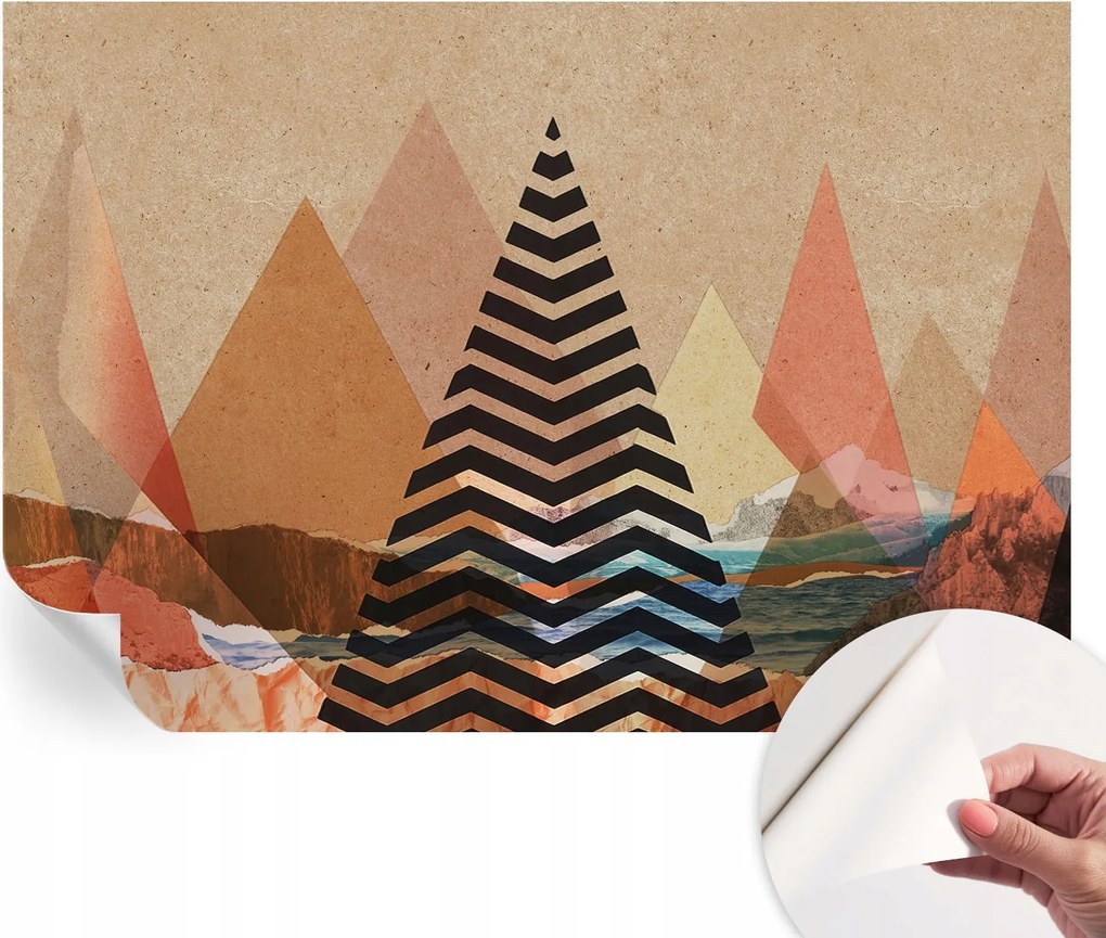 Öntapadós fotótapéta Stílusos minta Absztrakt tájkép 152x104 cm